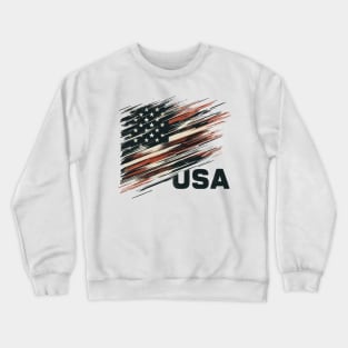 Usa Flag Crewneck Sweatshirt